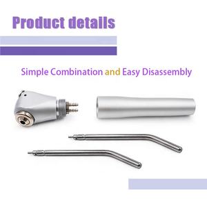 Semprotan Air udara Dental, jarum suntik tiga cara, dengan 2 ujung nozel tabung untuk Unit gigi - Product Image 5