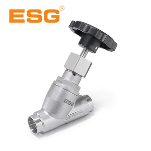 วาล์วหยุดแบบ Y สแตนเลส ESG ขนาด 1 นิ้ว แบบปรับมุมด้วยมือ ทนต่อการกัดกร่อนที่อุณหภูมิสูง - Product Image 1