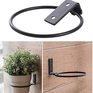 8 אינץ dia מתקפל מותאם אישית מחזיק עציץ פרח עציץ קיר רכוב מתכת סוגר מחזיקי וו קולב מדף טבעות - Product Image 6