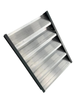Grille d'aération en alliage d'aluminium résistante aux intempéries pour montage mural extérieur HVAC, persienne étanche aux intempéries