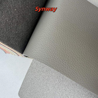 Cuir PVC 1,2 mm avec support tricoté, imperméable, élastique, résistant à l'usure, couleur unie pour textiles de maison, meubles et intérieur automobile