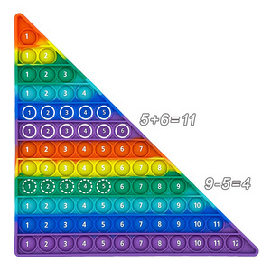 Jouet Pop It Fidget, jouet éducatif amusant pour la pratique de l'addition et de la soustraction de 1 à 12, jeu de bulles à presser pour soulager le stress - Product Image 1