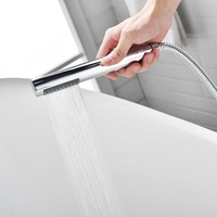 Robinet de baignoire autoportant haut de gamme pour hôtels et complexes hôteliers, design commercial, garantie 5 ans, en laiton chromé, monocommande, jet doux