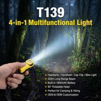 Lampe torche LED COB magnétique à détecteur de mouvement, portable, à clipser sur casquette, pour le travail, le vélo, le camping, les situations d'urgence, l'exploration des grottes, l'inspection et la réparation