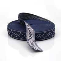 Bande élastique personnalisée de haute qualité, noire et blanche, avec lettres jacquard, pour accessoires vestimentaires