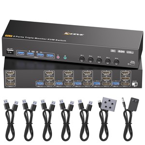 Commutateur <span class=keywords><strong>KVM</strong></span> triple écran 8K SD-503 avec partage <span class=keywords><strong>clavier</strong></span>-<span class=keywords><strong>souris</strong></span> unique, extension d'affichage 5 entrées/3 sorties sur 3 écrans, prise en charge audio, en stock - Product Image 1