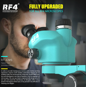 ปรับปรุงใหม่ RF4 2023 ปุ่มปรับกล้องจุลทรรศน์แบบใหม่ 6 ระดับ ล็อคได้อย่างแม่นยำ กำลังขยาย 7-50 เท่า ซูมแบบสามตา RF-7050PRO - Product Image 3