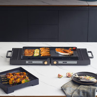 Cuisinière à induction pliante 3/ 2 en 1 Four électrique multifonctionnel pour la maison Cuisinière à induction à double tête Cuisinière de cuisson et de cuisson à la vapeur
