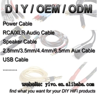 Cordons de signal XSSH YIVO Audiophile Subwoofer Interconnexion HIFI 2 Core OFC 8mm Câble RCA Audio professionnel avec prise RCA WBT