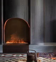 Cheminée électrique moderne à LED de 750 mm avec effet de flamme, vapeur d'eau automatique, contrôle WiFi intelligent, insert pour usage intérieur, en acier
