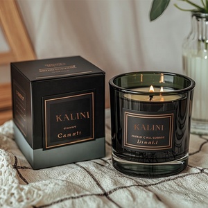 Perlengkapan Pembuatan Lilin Wadah Kaca Natal Unik Elegan Nordik, Tempat Lilin Mewah Kosong dengan Tutup - Product Image 4