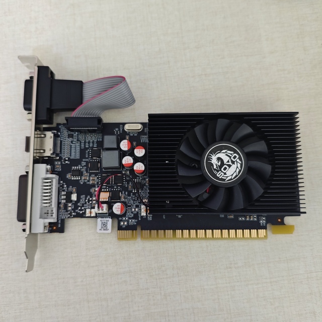 GT730 4GB 128-Bit PCI Express Single Fan Laptop/Desktop GPU Graphics Card with GDDR3 /VGA/DVI Outputs DirectX 12