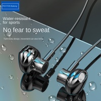 Écouteurs intra-auriculaires Baitong DPN01 à réduction de bruit longue durée, avec tour de cou, en gel souple, filaires/Bluetooth 5.0, carte TF, portée 10m, pour la course