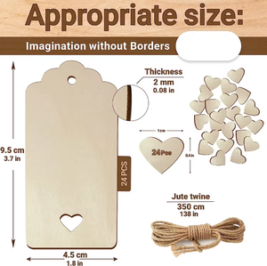 Souvenir Baby <strong>Memory</strong> Gift 24 Pcs Eco-Friendly Wooden DIY Painting Kit Customized Color &amp; Size Fashionable Hand-made <strong>Wall</strong> Hanging - Product Image 5