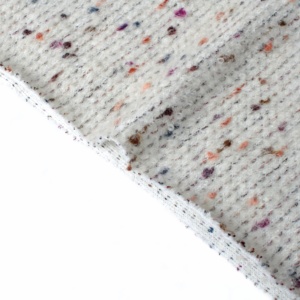 25 nuovi produttori di Design tessuto di alta qualità in lana di Mohair <span class=keywords><strong>viola</strong></span> bianca a pois in maglia di tessuto per soprabito abito - Product Image 2