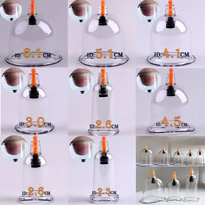 2000 Mix Groothandel Hoge Kwaliteit Wegwerp Cupping Zuignap Hijama Tasse Ventuses Plastic Cupping Met Pomp Voor Lichaamsmassage