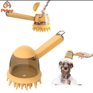 Petop Factory Brosse pour animaux de compagnie tout-en-un pour poils doux, courts et longs, <span class=keywords><strong>anti</strong></span>-pellicules, démêlante et durable pour chiens et chats - Product Image 1