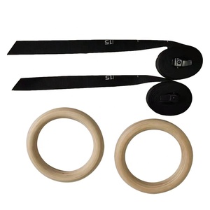 <span class=keywords><strong>Powerman</strong></span> – anneaux de gymnastique en bois de 32mm avec sangles réglables - Product Image 2