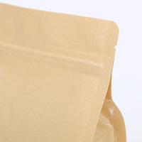 Sac en papier kraft à huit soudures latérales, pochette à fond plat avec soufflet, vente en gros, sac en papier kraft à huit soudures latérales autoportant