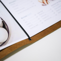 Porte-menus en cuir vintage, couvertures de menus pour restaurants, dossiers de menus pour cafés, bars, fournitures