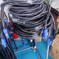 Câble combiné XLR 5 broches DMX PowerCON TRUE1 compatible, câble d'alimentation hybride 14AWG avec isolation PVC IP65, 3FT-25FT