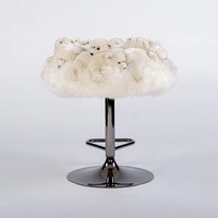 Chaise longue de style moderne Design rotatif en forme d'ours polaire Dossier doux et confortable Convient pour le salon
