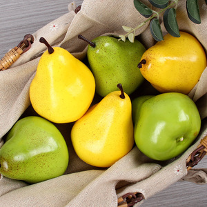 Simulated Korla fragrant pear fruit <b>model</b>, sample room living room coffee table ornament, photography and sketching props - Product Image 2