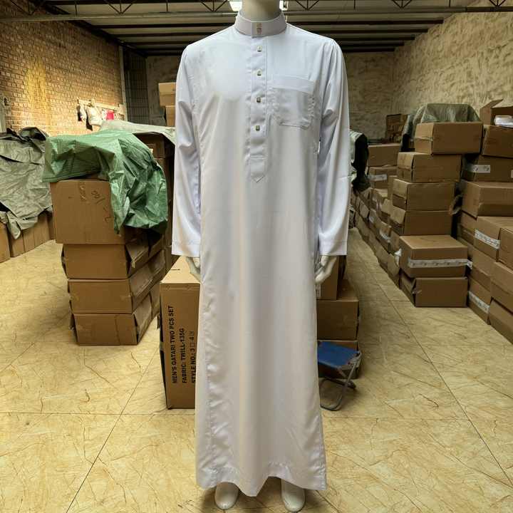 KAMEIMEI Abiti musulmani Uomo Abito maxi islamico Caftano Abaya Abbigliamento islamico uomini,Abiti musulmani Abiti arabi Allentati Maniche lunghe Caftano Abiti musulmani, 01 marrone, S