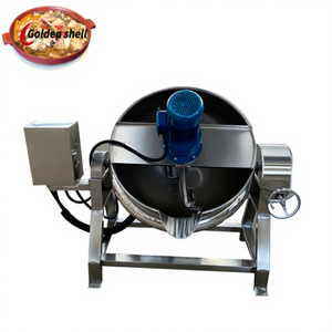 Marmite de cuisson et de mélange à vapeur électrique à haut rendement et prix abordable, avec agitateur, pour confiture de tomates, pâte de curry et soupes - Product Image 1