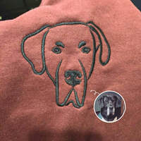 Sweat-shirt ou sweat-shirt à capuche Great Dane brodé personnalisé hiver et automne motif 3D tissu tissé badge avant et décoration de nom