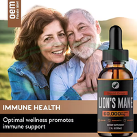 Extrait de champignon Ausreson OEM Gouttes liquides Supplément pour système immunitaire Brain Boost Lions Crinière Goutte de champignon