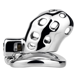 Jaula de Castidad de Malla de Acero Inoxidable con Cinturón y Opciones de Catéter, Juguete Sexual BDSM Masculino, Dispositivo de Castidad para Pene, Producto para Adultos - Product Image 2