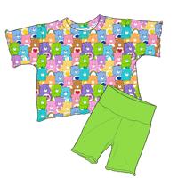 Ruidain Boutique Modieuze Casual Sportkleding voor Peutermeisjes, Zomer, Effen, Korte Mouwen, Spandex/Katoen, Ademend