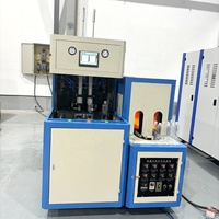Máquina de fabricación de botellas de PET semiautomática de plástico, máquina de soplado de precio, máquinas de moldeo por soplado
