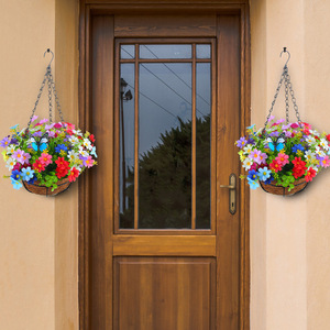 Vasi Sospesi in Ferro per Fiori Primaverili, Vari Stili, per Giardino, Patio, Esterni e Decorazioni Domestiche - Product Image 2