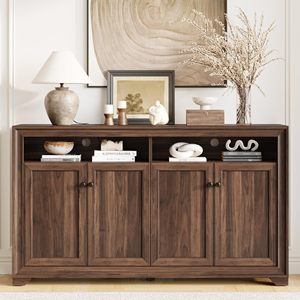 Buffet moderne SENYU en panneaux de particules, fait main, hauteur réglable, 3 compartiments, style antique, pour salle à manger, salon, meubles de maison - Product Image 6