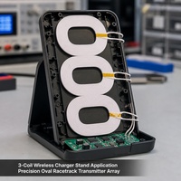 Bobine de charge sans fil ovale personnalisée, enroulement en spirale de type circuit de course, à noyau d'air, plaque émettrice multi-bobines pour la vente en gros OEM