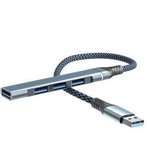 Nhà Máy bán hàng trực tiếp nylon bện OTG Đầu đọc thẻ Ethernet Adapter C 3.0 miễn phí tải về 4 cổng USB HUB - Product Image 1