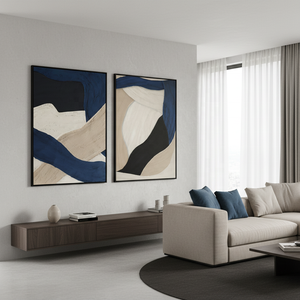 Pintura al Óleo Hecha a Mano sobre Lienzo, Arte Abstracto de Paisaje para Sala de Estar, Dormitorio u Oficina, Decoración 100% Pintada a Mano - Product Image 1