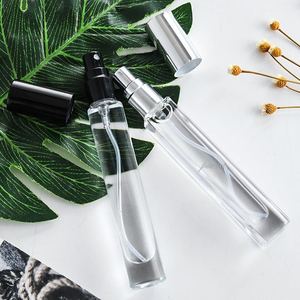 ขวดสเปรย์แก้วทรงสูงเพรียวบาง 10 มล. ขวดน้ำหอมทรงสี่เหลี่ยมพร้อมหัวปั๊มสำหรับโทนเนอร์และเครื่องสำอาง - Product Image 1