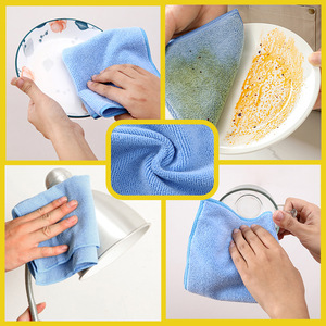 Chiffons de nettoyage en microfibre 30x40cm, anti-peluches, pour voiture, cuisine et usage domestique - Product Image 4