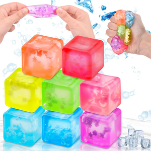 Chất lượng cao tùy chỉnh làm dịu cảm giác bóp quả bóng bán buôn lo lắng giảm căng thẳng Squishy Fidget Đồ chơi ICE <span class=keywords><strong>CUBE</strong></span> đồ chơi cho trẻ em - Product Image 4