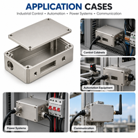 Boîtier électronique de conversion en aluminium 6061 usiné CNC 5 axes avec revêtement pour systèmes de contrôle industriels