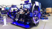Máquina de realidad virtual 9d vr, simulador de cine vr de 4 asientos para Parque de Atracciones vr, alta ganancia