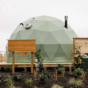 Dôme de glamping de luxe imperméable de 6 mètres de diamètre avec poêle pour petits événements, avec couverture en tissu PVC - Product Image 2