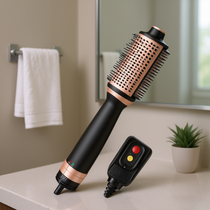 Sèche-cheveux ionique 1000W avec moteur DC, 2 en 1, sèche-cheveux et lisseur pour un coiffage des cheveux lisse, noir - Product Image 2