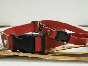 Collar de cuero para perros, ajustable, a la moda, VRS-0033 - Product Image 3