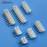 Connecteur PCB JINDA 2564-AW 2,5 mm 2-10 broches, contact fil-carte, boîtier plastique coudé à 90 degrés, montage sur carte