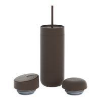 Tasse Thermique à Double Paroi 16oz Jaune en Acier Inoxydable 304 avec 3 Couvercles Différents Réutilisable pour Café, Thé, Boissons Froides Personnalisable Mignonne Quotidienne