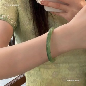 Brazalete de cristal estilo tinta china de 20g, pulido, accesorio de joyería Hanfu para mujer - Product Image 4
